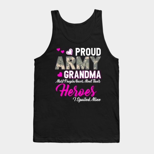 Proud Army Grandma Tank Top by Otis Patrick